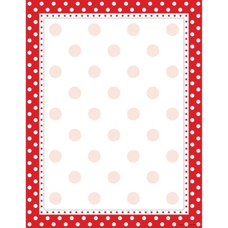 BARKER CREEK Red & White Dot Computer Paper, 50 sheets/Package 716